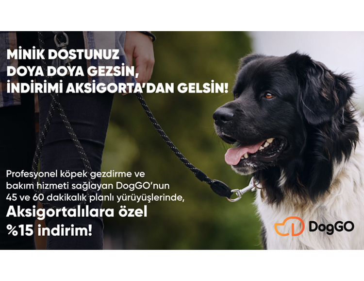 Aksigorta’dan Profesyonel Köpek Gezdirme Hizmeti DogGO ile İş Birliği